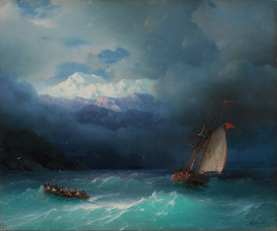 И.К.Айвазовский. Бурное море. 1868 Холст, масло. 54,2 × 65. Третьяковская галерея